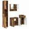 vidaXL Bathroom Furniture Set with Door 4 pcs Old wood 61 x 35 x 64 cm