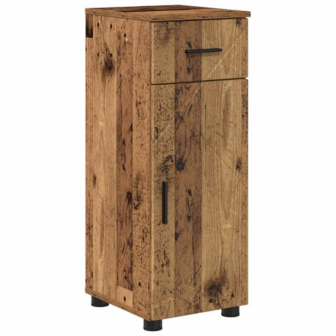 vidaXL Bathroom Furniture Set with Door 4 pcs Old wood 61 x 35 x 64 cm