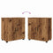 vidaXL Bathroom Furniture Set with Door 4 pcs Old wood 61 x 35 x 64 cm