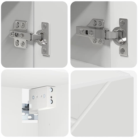vidaXL Bathroom Furniture Set Wall-mounted 5 pcs White 61 x 35 x 64 cm