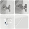 vidaXL Bathroom Furniture Set Wall-mounted 5 pcs White 61 x 35 x 64 cm