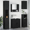 vidaXL Bathroom Furniture Set Wall-mounted 5 pcs Black 61 x 35 x 64 cm