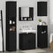 vidaXL Bathroom Furniture Set Wall-mounted 5 pcs Black 61 x 35 x 64 cm
