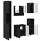 vidaXL Bathroom Furniture Set Wall-mounted 5 pcs Black 61 x 35 x 64 cm
