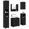vidaXL Bathroom Furniture Set Wall-mounted 5 pcs Black 61 x 35 x 64 cm