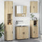 vidaXL Bathroom Furniture Set 5 pcs Sonoma oak 61 x 35 x 64 cm