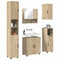 vidaXL Bathroom Furniture Set 5 pcs Sonoma oak 61 x 35 x 64 cm