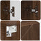 vidaXL Bathroom Furniture Set 5 pcs Brown oak 61 x 35 x 64 cm