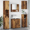 vidaXL Bathroom Furniture Set with Door 5 pcs Old wood 61 x 35 x 64 cm