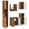 vidaXL Bathroom Furniture Set with Door 5 pcs Old wood 61 x 35 x 64 cm
