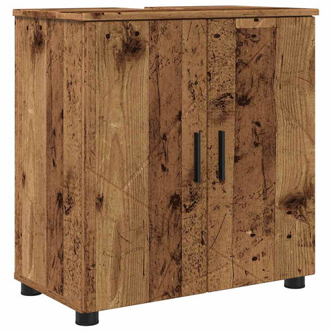 vidaXL Bathroom Furniture Set with Door 5 pcs Old wood 61 x 35 x 64 cm