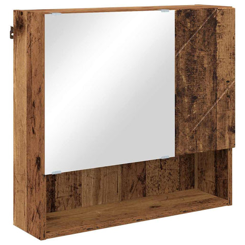 vidaXL Bathroom Furniture Set with Door 5 pcs Old wood 61 x 35 x 64 cm