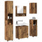 vidaXL Bathroom Furniture Set with Door 5 pcs Old wood 61 x 35 x 64 cm
