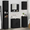 vidaXL Bathroom Furniture Set with Drawer 5 pcs Black 61 x 35 x 64 cm
