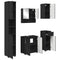 vidaXL Bathroom Furniture Set with Drawer 5 pcs Black 61 x 35 x 64 cm
