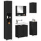 vidaXL Bathroom Furniture Set with Drawer 5 pcs Black 61 x 35 x 64 cm
