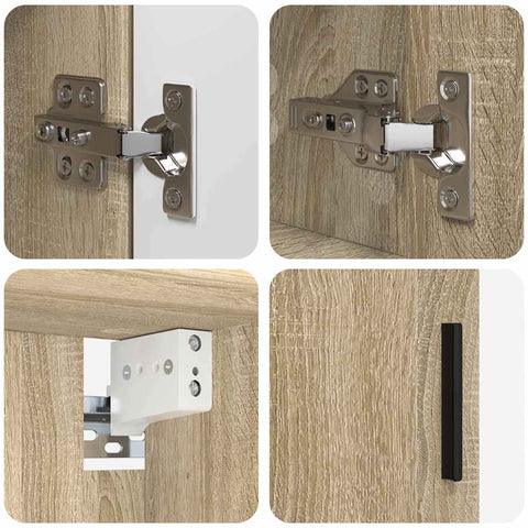 vidaXL Bathroom Furniture Set 5 pcs Sonoma oak 61 x 35 x 64 cm