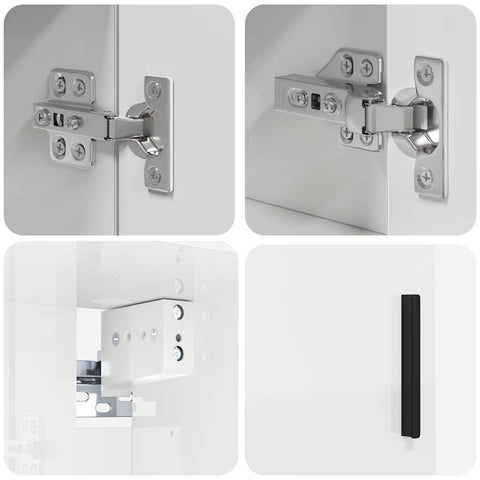 vidaXL Bathroom Furniture Set 5 pcs High gloss white 61 x 35 x 64 cm