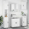 vidaXL Bathroom Furniture Set 5 pcs High gloss white 61 x 35 x 64 cm