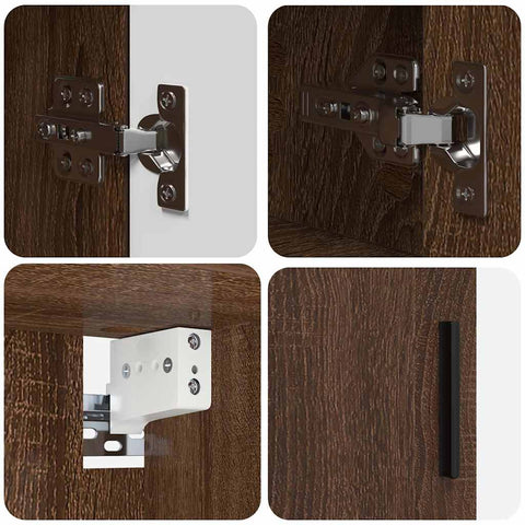 vidaXL Bathroom Furniture Set 5 pcs Brown oak 61 x 35 x 64 cm