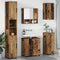 vidaXL Bathroom Furniture Set with Door 5 pcs Old wood 61 x 35 x 64 cm