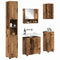 vidaXL Bathroom Furniture Set with Door 5 pcs Old wood 61 x 35 x 64 cm