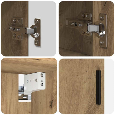 vidaXL Bathroom Furniture Set 5 pcs Artisan oak 61 x 35 x 64 cm