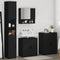 vidaXL Bathroom Furniture Set Wall-mounted 4 pcs Black 61 x 35 x 64 cm