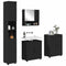 vidaXL Bathroom Furniture Set Wall-mounted 4 pcs Black 61 x 35 x 64 cm