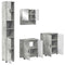 vidaXL Bathroom Furniture Set 4 pcs Concrete grey 61 x 35 x 64 cm