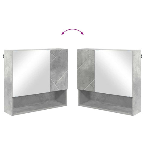 vidaXL Bathroom Furniture Set 4 pcs Concrete grey 61 x 35 x 64 cm