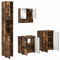 vidaXL Bathroom Furniture Set 4 pcs Smoked oak 61 x 35 x 64 cm