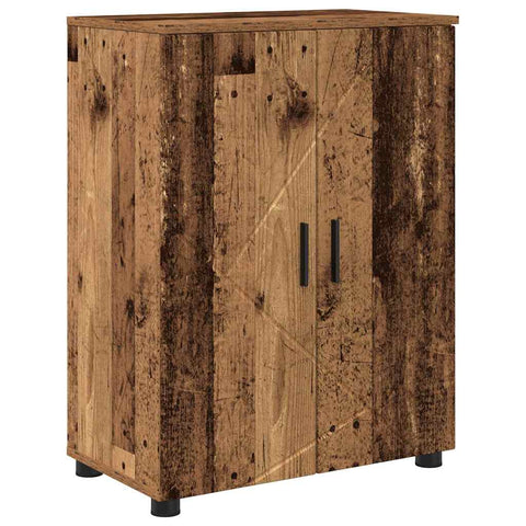 vidaXL Bathroom Furniture Set with Door 4 pcs Old wood 61 x 35 x 64 cm