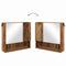 vidaXL Bathroom Furniture Set with Door 4 pcs Old wood 61 x 35 x 64 cm