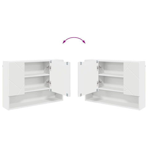 vidaXL Bathroom Furniture Set with Shelf 2 pcs White 76.5 x 35 x 64 cm