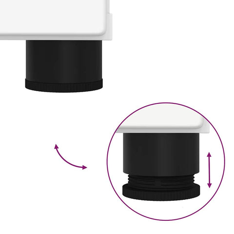 vidaXL Bathroom Furniture Set with Shelf 2 pcs White 76.5 x 35 x 64 cm