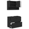 vidaXL Bathroom Furniture Set with Shelf 2 pcs Black 76.5 x 35 x 64 cm