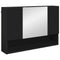 vidaXL Bathroom Furniture Set with Shelf 2 pcs Black 76.5 x 35 x 64 cm