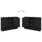 vidaXL Bathroom Furniture Set with Shelf 2 pcs Black 76.5 x 35 x 64 cm