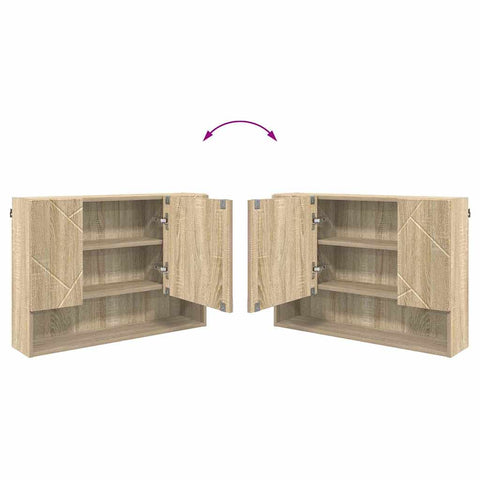vidaXL Bathroom Furniture Set 2 pcs Sonoma oak 76.5 x 35 x 64 cm