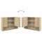 vidaXL Bathroom Furniture Set 2 pcs Sonoma oak 76.5 x 35 x 64 cm