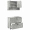 vidaXL Bathroom Furniture Set 2 pcs Concrete grey 76.5 x 35 x 64 cm
