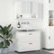 vidaXL Bathroom Furniture Set 2 pcs High gloss white 76.5 x 35 x 64 cm