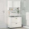 vidaXL Bathroom Furniture Set 2 pcs High gloss white 76.5 x 35 x 64 cm