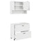 vidaXL Bathroom Furniture Set 2 pcs High gloss white 76.5 x 35 x 64 cm