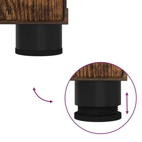 vidaXL Bathroom Furniture Set 2 pcs Smoked oak 76.5 x 35 x 64 cm