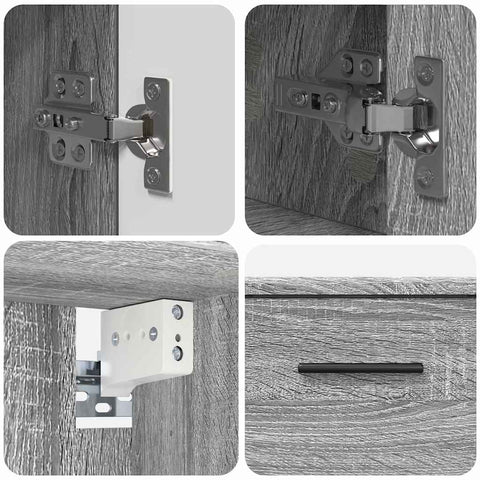 vidaXL Bathroom Furniture Set 2 pcs Grey sonoma 76.5 x 35 x 64 cm