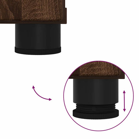 vidaXL Bathroom Furniture Set 2 pcs Brown oak 76.5 x 35 x 64 cm