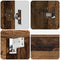 vidaXL Bathroom Furniture Set 2 pcs Old wood 76.5 x 35 x 64 cm
