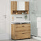 vidaXL Bathroom Furniture Set 2 pcs Artisan oak 76.5 x 35 x 64 cm